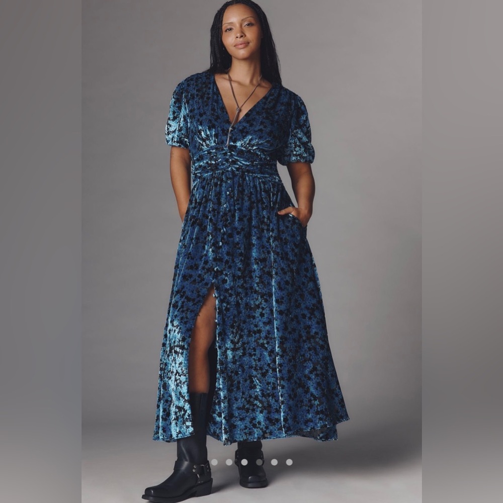 Anthropologie The Katerina Button Front : Velvet Edition